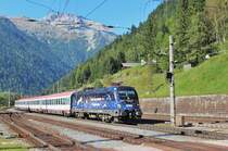 Am 9.September 2012 war 1116 126 mit einem OIC auf dem Weg von Salzburg Hbf nach Klagenfurt Hbf. Hier erreicht der Zug den Bahnhof Mallnitz-Obervellach.
