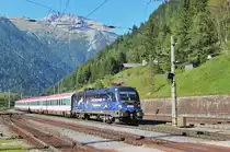 Am 9.September 2012 war 1116 126 mit einem OIC auf dem Weg von Salzburg Hbf nach Klagenfurt Hbf. Hier erreicht der Zug den Bahnhof Mallnitz-Obervellach.