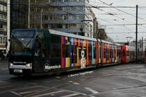 Niederflurwagen 4075 auf dem Barbarossaplatz am 31.01.2013.