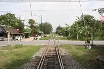 Einfahrtsbereich in die Hst. Khok Khwai, Blickrichtung Wongwian Yai, am 17.November 2012. 
