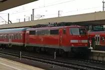 111 190-5 abgestellt im Mannheimer Hbf. (28.01.2013)