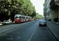 Wien WVB SL 38 (E1 4842) W�hringer Strasse im Juli 1992.