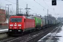 185 404-1 jetzt f�r TXLogistik unterwegs in Recklinghausen 9.2.2013