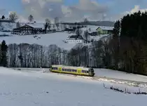 650 703 bei einer �berf�hrungsfahrt nach Viechtach am 08.02.2013 bei Osterbr�nnl.