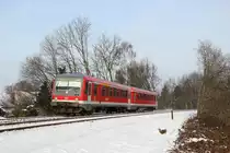 928 536 als RB 30759 (Wuppertal Hbf - Solingen Hbf) am 26.01.2013 in Remscheid-L�ttringhausen