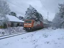 Nach einer Verfolgung mit dem Auto,am 09.Februar 2013,von Binz bis Prora doch noch bekommen die M�rklin 120 112.