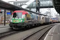 470 505 + 182..... ziehen am 6.02.2013 einen G�terzug durch den Bahnhof Bruck/Mur.
