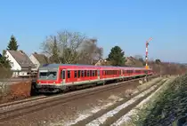 628 681 + 928 674 + 928 526 als RE 12081 (K�ln Messe/Deutz - Trier Hbf) in Weilerswist am 10.02.13