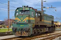 S� 664-101 bei Rangierfahrt in Bahnhof Pragersko. /27.11.2012