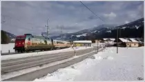 DB 101 087  Packendes S�dafrika  f�hrt mit dem EC 216 von Graz nach Saarbr�cken. Haus im Ennstal 10.2.2013