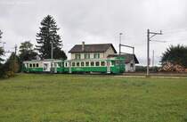 Bt 54 + Be 4/4 12 als R18 am 24.09.2012 am Bahnhof Montricher