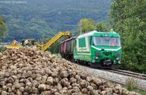 Ge 4/4 21 an der Zuckerrbenverladestelle bei Montricher