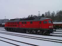 233 478-7 wartet am 13.02.13 in Marktredwitz auf ihre Ausfahrt.
