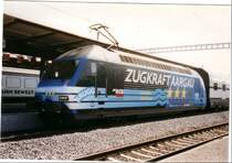 Re 460 034 Zugkraft Aarau mit IC2000 in Turgi. Pendelfahrten zwischen Aarau und Turgi am 22./23.05.97