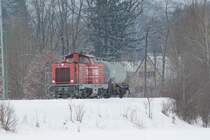 G71383 hat von Zeit zu Zeit Wagen fr die Landwirte Genossenschaft Gleinsttten , Das Ziegelwerk Tondach Gleinnsttten oder einen Privaten Holzverlader aus Gasselsdorf im Zugverband , die dann den restbestand der Ehemaligen Sulmtalbahn befahren. So auch am 21.02.2013
