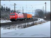 152 011 mit Containerzug am 24.02.13 in Gtzenhof  