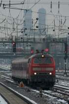 218 472 am 17.02.13 mit der Regio am Mnchner Hirschgarten