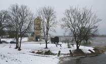 23.2.2013 Gro Neuendorf. Ehemaliger Hafenbahnhof der Oderbruchbahn.