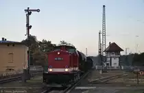 112 708 mit Fotog�terzug am Morgen des 07.10.2012 bei der Einfahrt in K�then