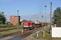 112 708 mit Fotog�terzug am 07.10.2012 bei der Ausfahrt aus Baalberge