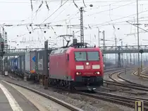 185 009 am 23.02.2013 durch Mainz Bischofsheim.