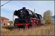 03 1010 mit  Tender voran  geht es nach Putbus.   Stralsund am 27.10.12 
