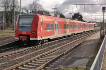 Nachschu� auf den 425 075 bei der Einfahrt in den Rheydter Hbf am 2.2.2013. Er ist als RB33 nach Aachen unterwegs.
