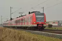 423 054-8 f�hrt eine S11 bei Allerheiligen nach Bergisch Gladbach am Samstag den 16.2.2013