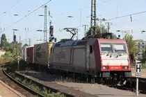 Crossrail 185 590 am 16.9.12 mit einem KLV in M�nchengladbach Hbf.