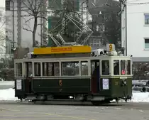 Museumsfahrzeug Ce 2/2 37 vor dem Depot Burgernziel am 23.02.2013.
