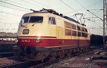 103 101-2 im Bw M�nchen Hbf (Anfang Januar 1975)