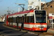 4079 wurde die Teilreklame  Rothaus Pils  entfernt. Hier zu sehen an der Haltestelle Weiden Schulstrae am 05.03.2013.