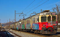S 315-209 fhrt durch Maribor-Tabor Richtung Maribor Hauptbahnhof. /2.3.2013