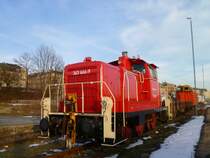 363 666-9 steht am 06.03.13 in Plauen/V. oberer Bahnhof.

