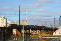 Philadelphia, USA, 03/03/13 : CSX 5457, eine GE ES44DC rollt �ber die ex Penn Central Hi-Line