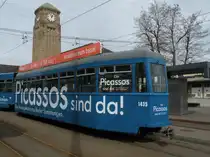 B 1435 macht neu Werbung f�r die Picasso Kunstausstellung im Kunstmuseum Basel. Die Aufnahme stammt vom 09.03.2013.