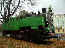 TW53  Halinka  - Museumslok vor dem Bahnhof Ratibor (Racib�rz, Raciborz) in Oberschlesien.