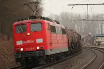 151 128-6 DB Schenker Rail in Michelau am 09.03.2013.