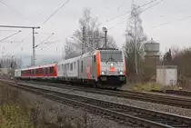 Nach einer langsamen Fahrt durch Gleis 1 in Eschwege West kehrt 246 010-3 mit ihrem Anh�ngsel beim B� Eltmannshausen/Oberhone auf die Hauptstrecke zur�ck und setzt die Fahrt gen S�den fort.