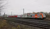 Am 19.11.2012 �berf�hrte die 246 010-3 der HVLE einen Triebzug der Baureihe 620 in Richtung S�den. Aufgenommen in Eschwege West.