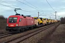 Am 07.03.2013 konnte dieser G�terzug mit der BR 1116 157 zwischen Helmahof und Deutsch Wagram abgelichtet werden.