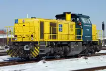 Die Spitzke XR02 auf Rangierfahrt in Kaufering am 04.03.2013