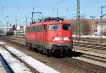 115 350-1 bei der Durchfahrt M�nchen - Heimeranplatz am 05.03.2013