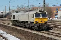 247055-7 Euro Cargo Rail bei der Durchfahrt M�nchen - Heimeranplatz am 05.03.2013