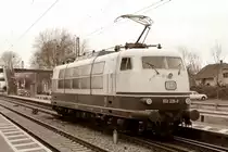 Nachschuss von 103 235-8 in Orschweier am 16.03.2013.