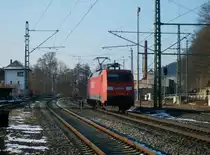 152 091 durchf�hrt am 16. M�rz 2013 als Lz den Bahnhof Kronach Richtung Saalfeld. Netten Gru� zur�ck an den Tf!