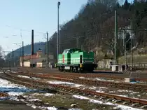 Lisa 1 (293 024) der EIB durchf�hrt am 16. M�rz 2013 als Lz durch den Bahnhof Kronach Richtung Saalfeld.
