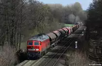DB 232 388-9 vor G�terzug Richtung N�rnberg, KBS 860 Hof / Cheb - Nurnberg, fotografiert bei Neuhaus an der Pegnitz am 29.03.2011