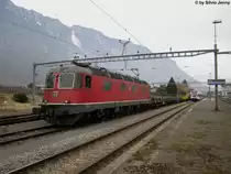 Re 6/6 11652 ''Kerzers'' am 6.3.2013 in Villeneuve.