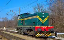 S� 643-028 f�hrt als Lokzug durch Maribor-Tabor Richtung Verschiebebahnhof Tezno. /2.3.2013